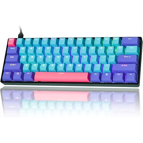 Guffercty kred GK61 V3 Gaming Keyboard 60 Percent hot swappable Mechanical RGB Backlit Programmable/USB Wired for Mac Windows PC (Gateron Optical Yellow, Joker-V3)
