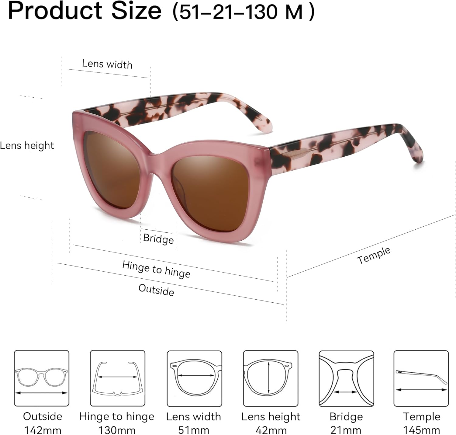 ZENOTTIC Trendy Polarized Women Sunglasses: Retro Cateye Shades - Sun Glasses Designed for Ladies with UV400 Protection - Image 5
