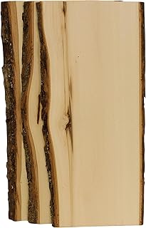 Foggy Bottom Woodworks LLC Rustic Basswood Live Edge Plank, 18 in. for Woodburning and Crafts