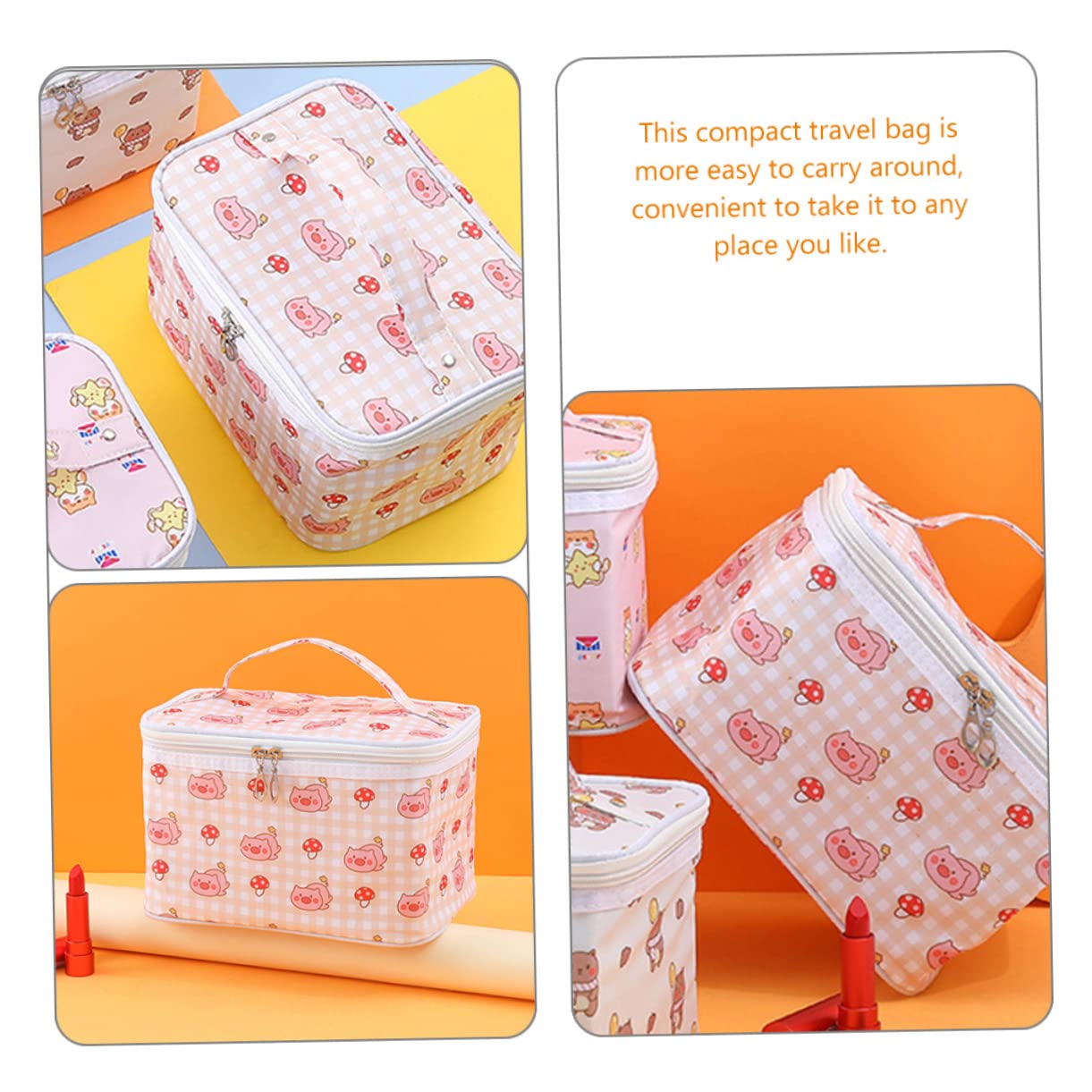 FRCOLOR 3piezas Bolsa De Maquillaje Grande y Portátil Organizador De Cosméticos Neceser De para Artículos De y para Mujeres y