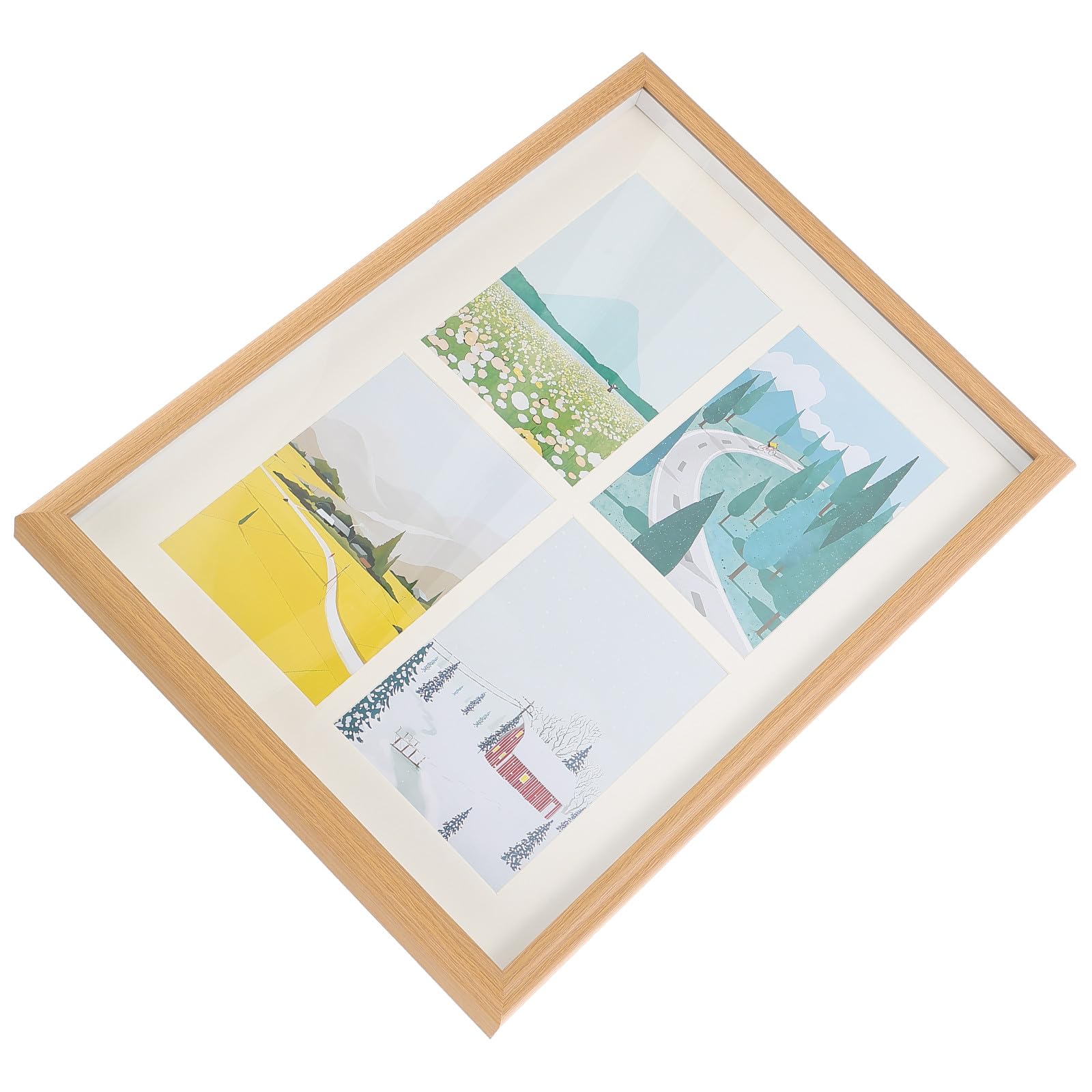 Cadre photo mural design stable gain de place plastique 4 photos 10x15 cm