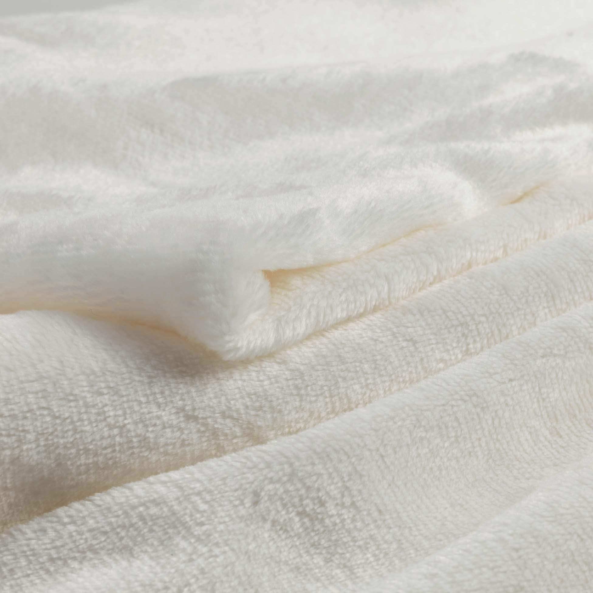 Douceur d'Intérieur Flanouu Polyester Blanket, Natural, 125 x 150 cm - Image 3