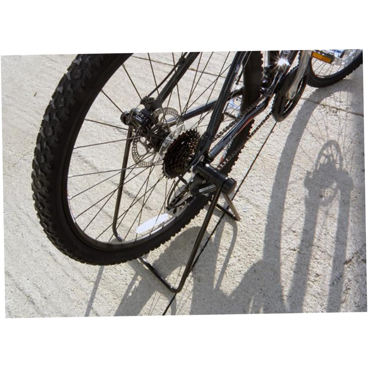 BRIGHTFUFU 1pc Bike Display Rack for Road Mountain Bike Triangle Stand Wheel Hub Kick Stand Repair Floor