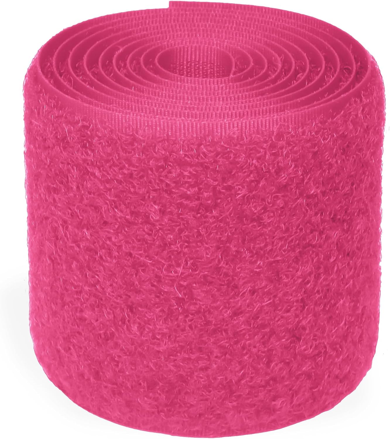 Pink Hook and Loop 2 Inch x 1 Yards Sew On Non-Adhesive Nylon Strips Wide Interlocking Strong Grip Roll Heavy Duty Fastener Tape Easy to Sew for Home Office School Car and Crafting DIY