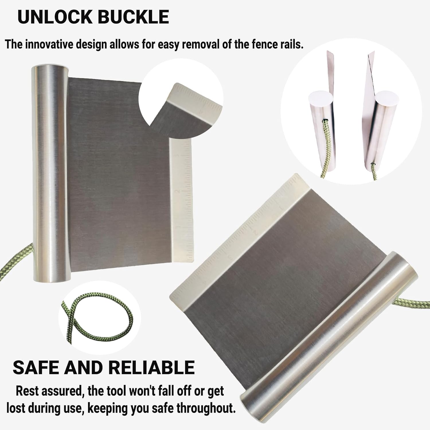 Vinyl Fenceat 5-1/2" Rails for Quick Removal and Replacement Removal Tool for Vinyl Fence Above Tab Removal Tool Fence Rail Remover