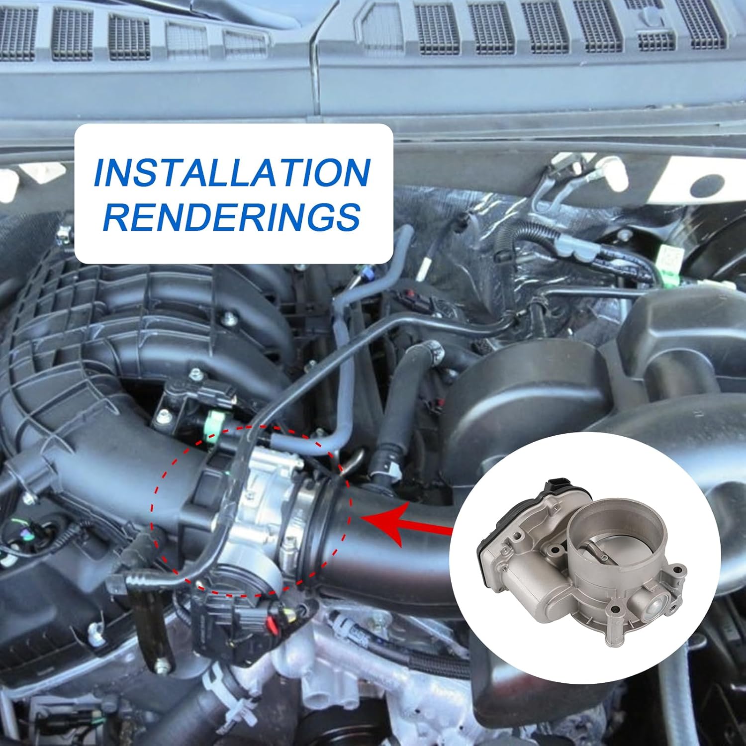 Electronic Throttle Body Compatible with Ford F150 2011-2016, Ford Expedition Transit-150 Transit-250 Transit-350 Lincoln Navigator 2015-2017 3.5L Replaces# TB1052 676022 S20062