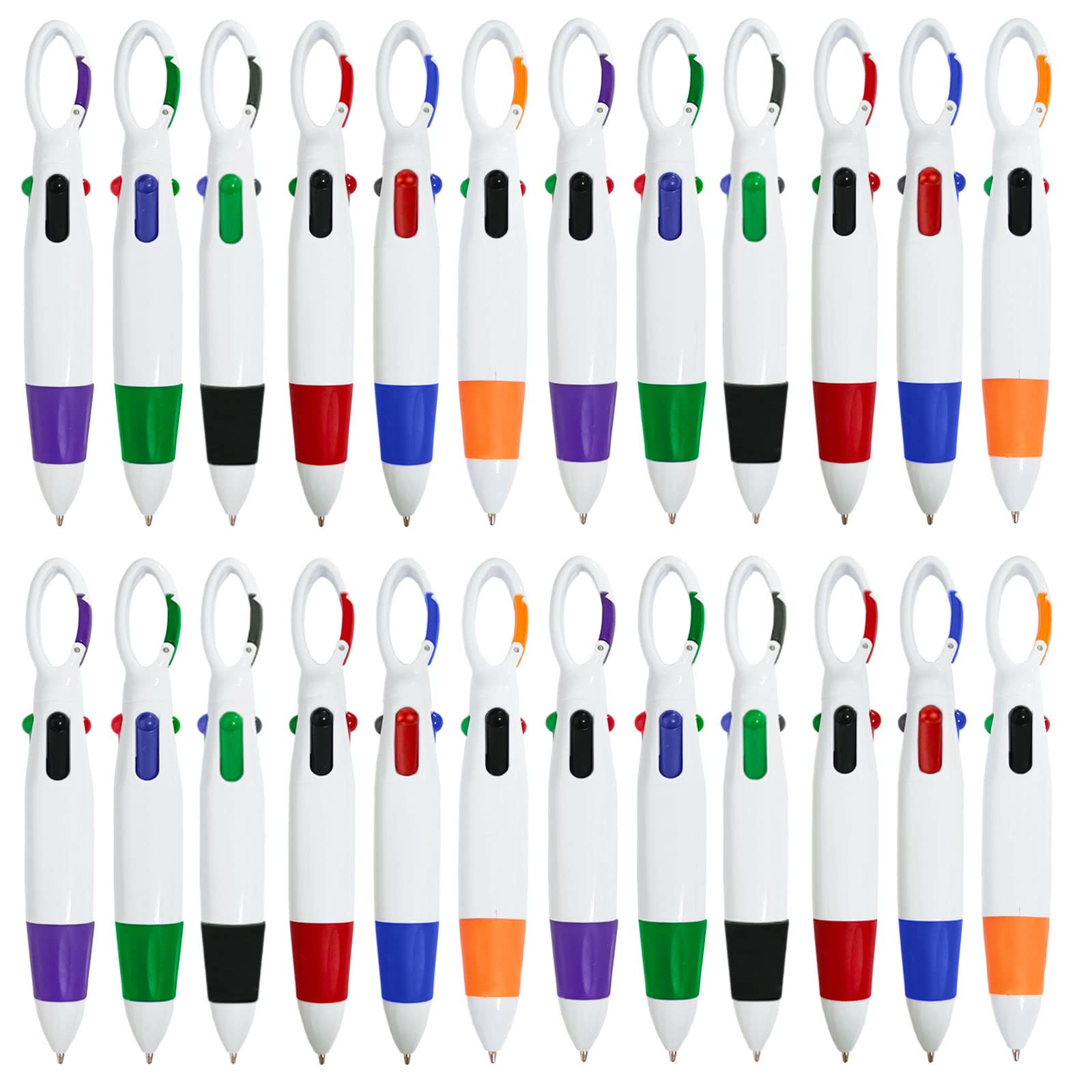 Kaptin 24 Pack Multicolor Ballpoint Pen Mini Shuttle Pens mini pens, Retractable Ballpoint Pens Multicolor Pens kids pens Office School Supplies for
