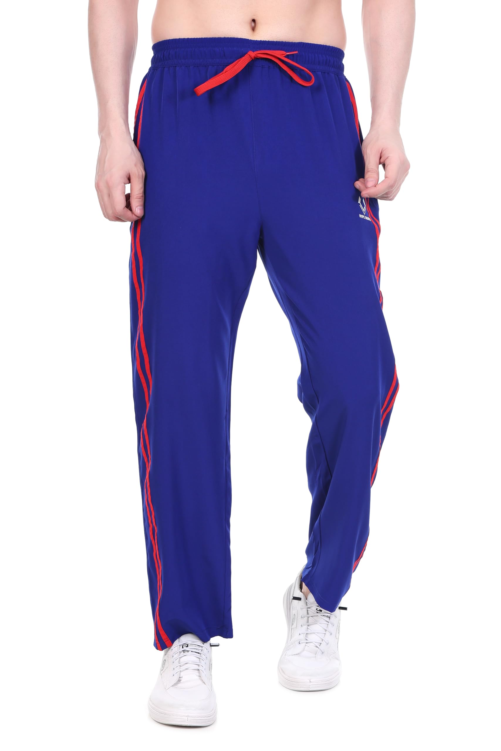 Men's Royal Blue Solid Relaxed-Fit Track Pants-image-1