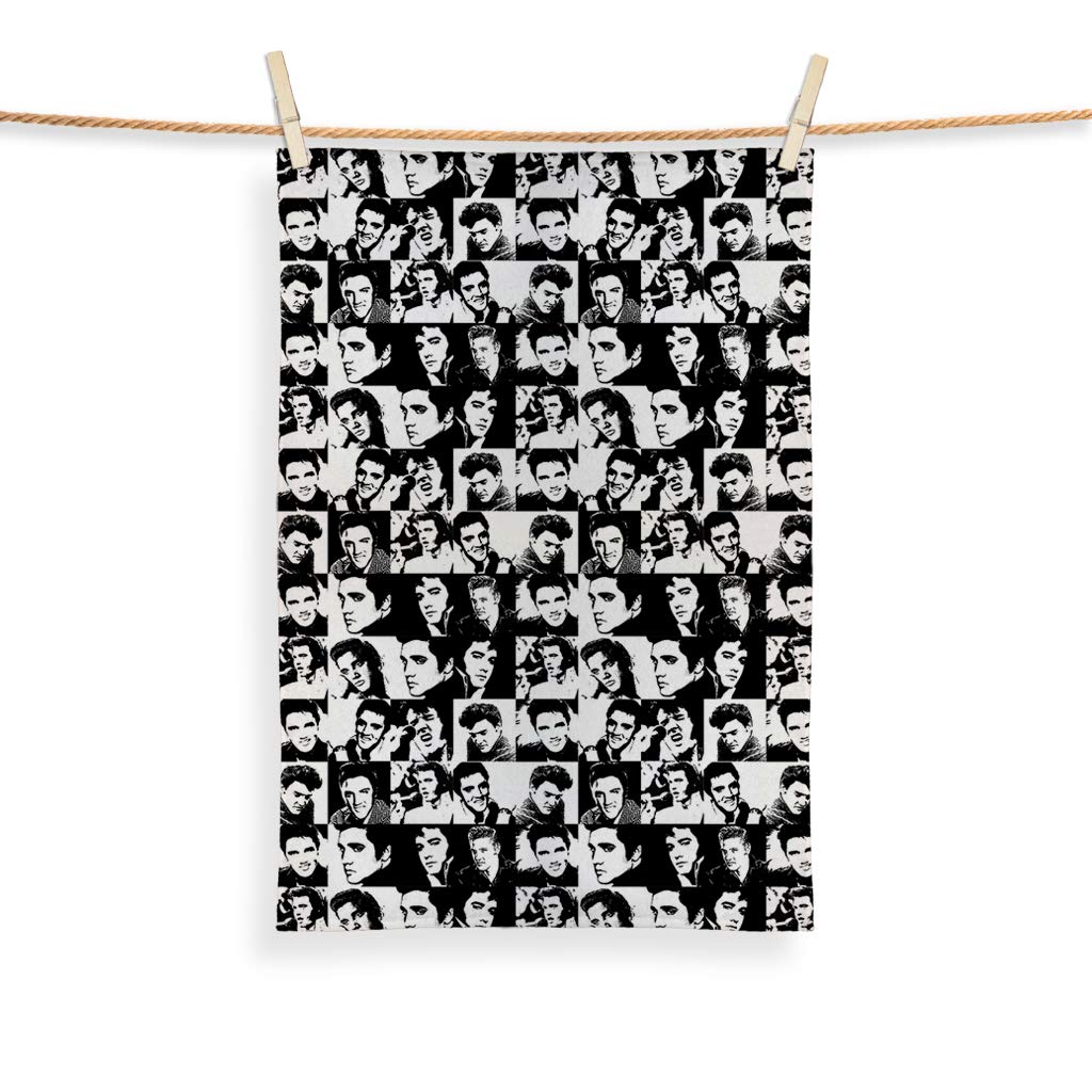 L&S PRINTS FOAM DESIGNS Elvis All Over Design - Tea Towel