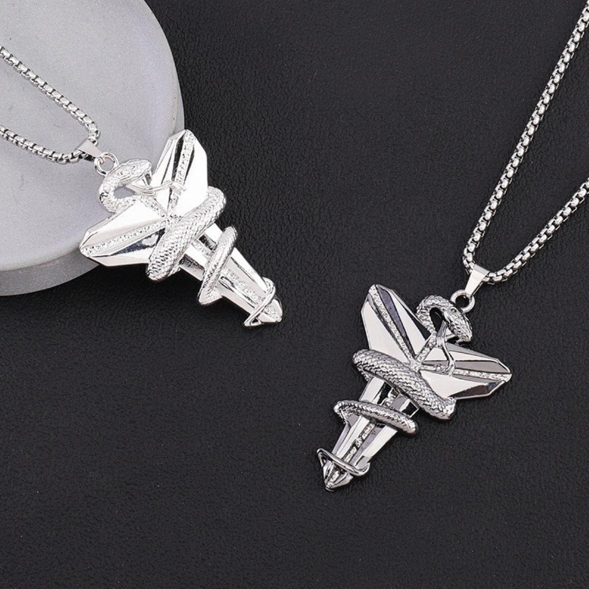 Basketball Fan Memorial Collar Colgante Viper Mamba Cross Collar Boys and Girls Jewelry Trendy Matching