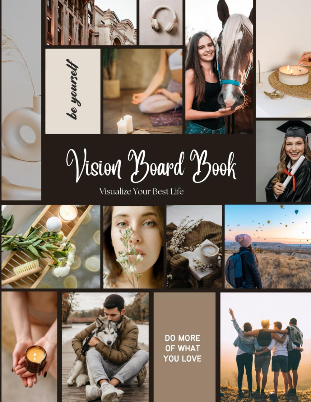 Vision Board Book: High Quality Clip Art Magazine Supplies 250+ Pictures & Quotes| Aesthetic Dream Board for Visualization & Affirmations-Mood Board for Goal-Setting