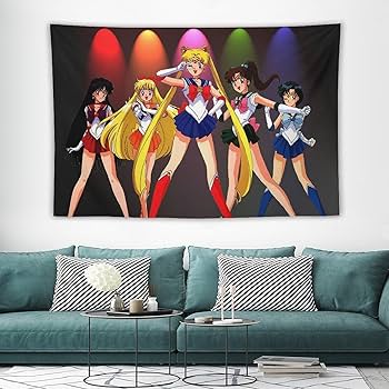 当時物　90s セーラームーン セーラースターズ　ビックプリント　毛布 激レア セーラームーン かいまき毛布 着る毛布 ブランケット 当時物