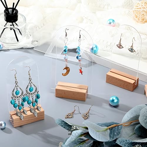 Miniatura 4 de Yulejo Soporte de exhibición de aretes de acrílico, soporte de joyería para venta al por menor, soporte para aretes de acrílico, soporte de acrílico