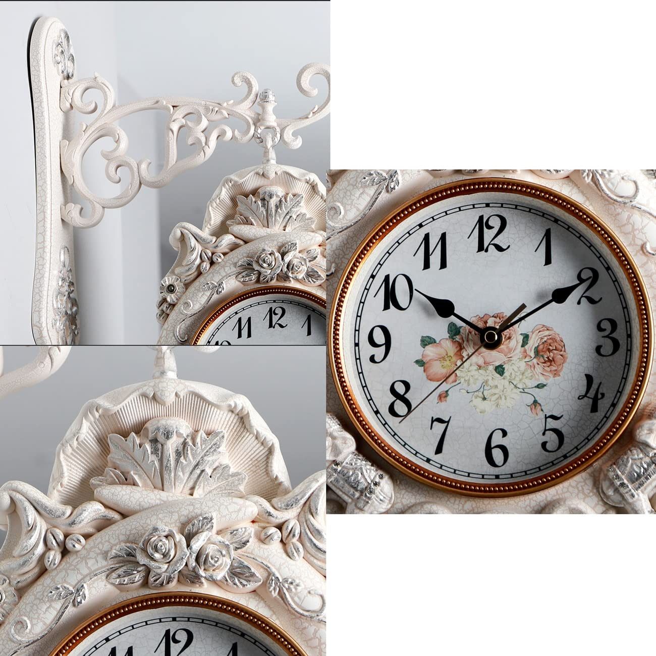 Amazon.com: Wall Clock Fashion Hanging Double Sided Clock, Vintage