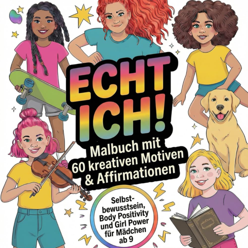 Echt ich!: Malbuch mit 60 Motiven & vielen Affirmationen