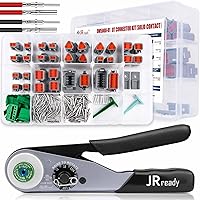 Vista 11 de JRready ST6361 Kit de conectores Deutsch, conector impermeable automotriz DTP de 2 y 4 vías, conectores macho hembra DTHD de 1 pin con herramienta