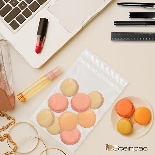 Miniatura 5 de Bolsas de polietileno con cremallera, 1.5 x 1.5 pulgadas, 100 unidades, mini bolsas de plástico transparentes resellables, bolsa con cierre de