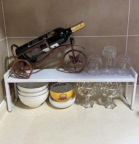 Urhomey plus Organizador pequeño expandible de 16 a 26 pulgadas, apilable, estante para encimera de cocina, estante de fregadero de 20 libras,