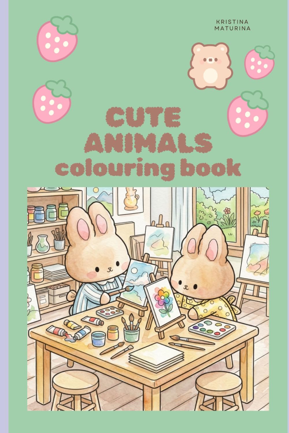 Cute Animals Colouring Book for Kids: Adorable Scenes with Bears, Bunnies, Elephants and More (Kids Coloring Collection)