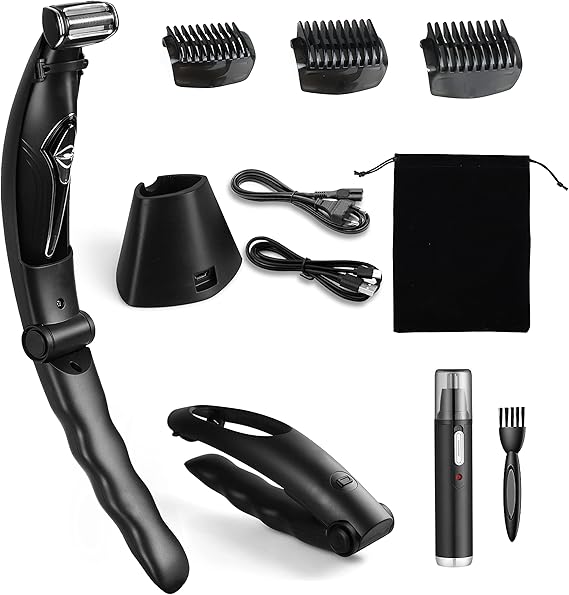 Electric Back Shavers for Men, FERRISA Wet Or Dry Back Razor for Men