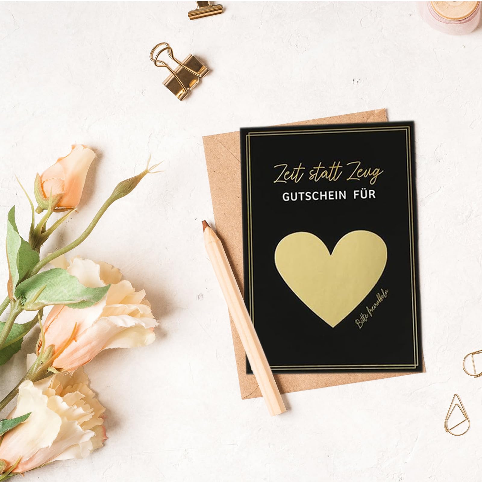 8 Beschriftbare Gutscheine Mit Umschlägen & Rubbelherzen – DIY-Geschenkset Für Persönliche Momente