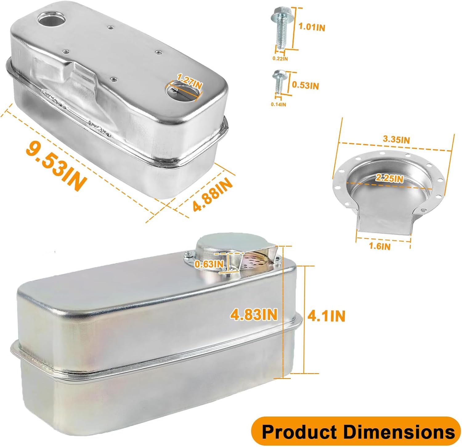Exhaust Muffler Twin 951-0616B 751-0616B Fit for Cub Cadet LT1018, LT1022, LT1024,RZT54, RZT 54 KW RZT50 VT