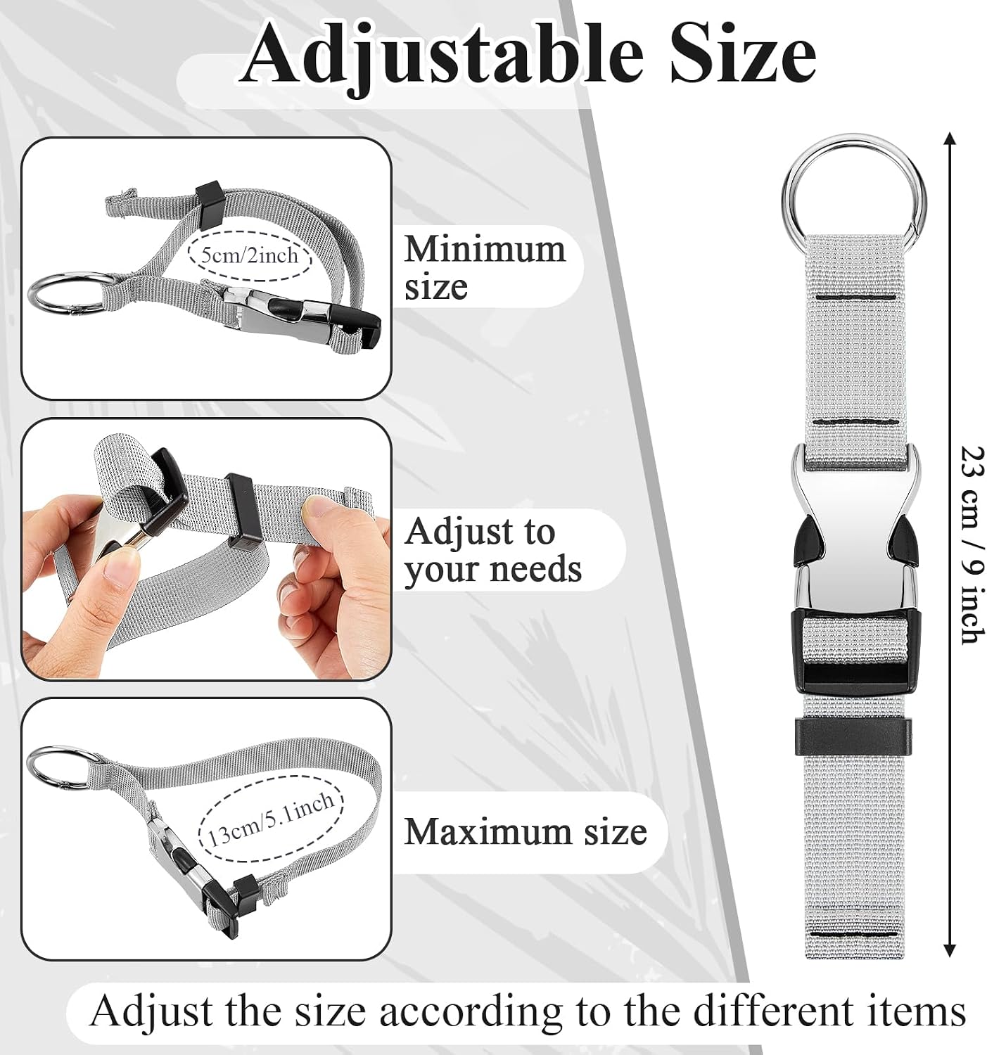 3 Pcs Jacket Gripper Straps for Travel Add a Bag Luggage Strap image 2