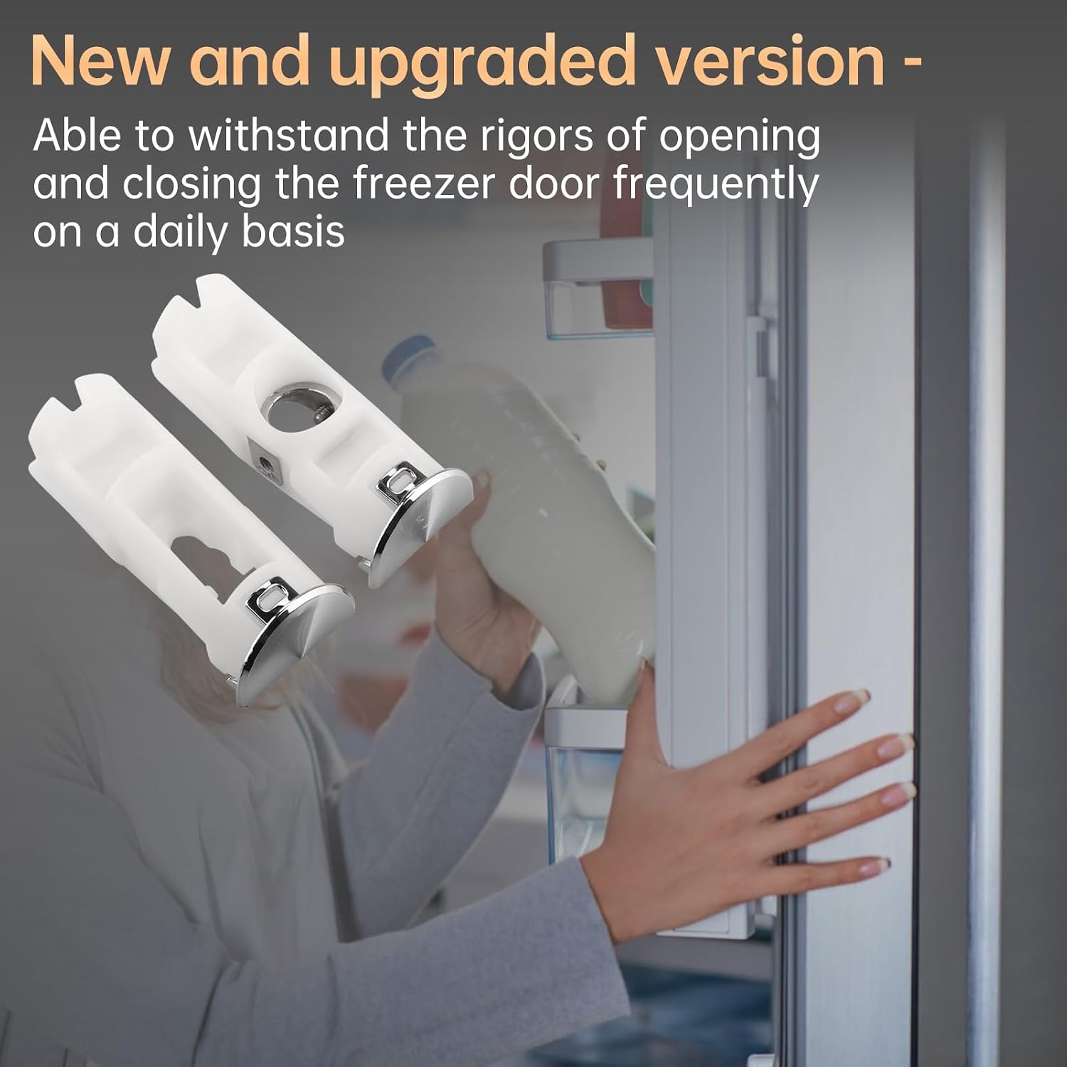 DA61-07540A Freezer Door Handle Support Kit for Samsung Fridge Handle, Compatible with Samsung Refrigerator Replacement Handles AP5578979 PS4145181 DA67-02787A 3160453 6009-001526