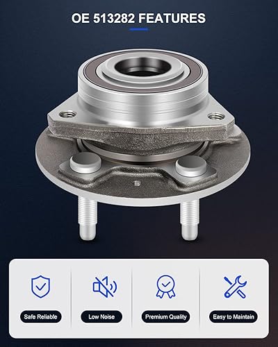 Miniatura 3 de ECCPP 513282 2 piezas de repuesto para rodamiento de rueda y conjunto de cubo para Cadillac CTS 2008 2009 2010 2011 2012 2013 2014 2015 para