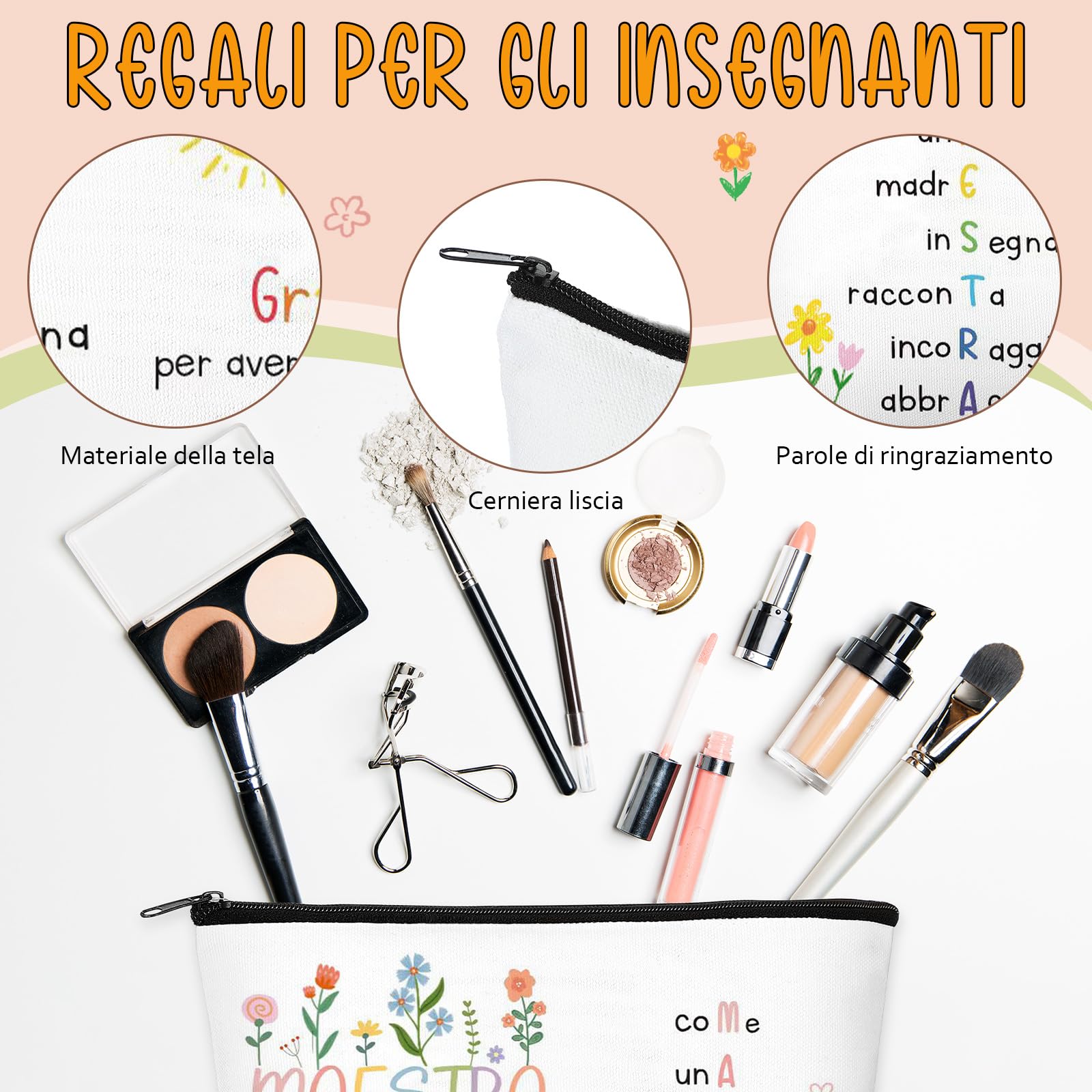 Xuniea 2 Set Regali Maestra Fine Anno Include 2 Segnalibri Maestra 2 Pochette 2 Penne e 2 Portachiavi Idee Regalo Insegnanti Pensieri per Asilo Grazie per Avermi Aiutato a Crescere