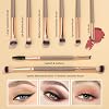 Set de 12 Pinceles de Maquillaje MAGEFY con Bolsa, Doble Punta Multifuncional para Base, Polvo, Rubor, Delineador y Sombras, con Caja de Regalo, Nailon Champagne 5