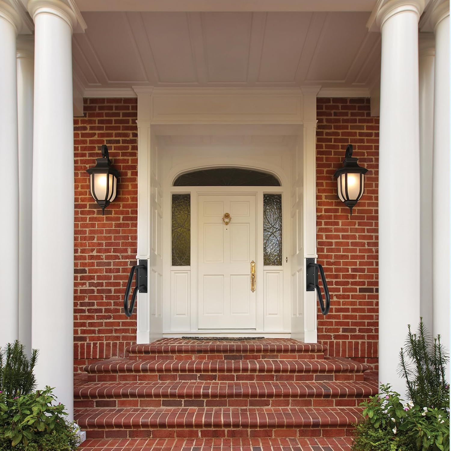 ROTHLEY Hand Rails for Outdoor Steps,Hand Rails for Elderly Porch Railing Deck Hand Rail Wall Mount Stair Hand Grab Bars U-Shape Safety Handle for Garage