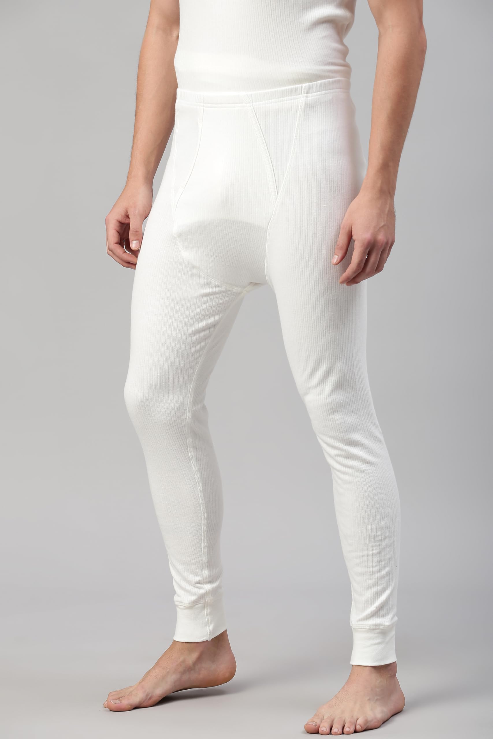 Van Heusen Men Thermal Bottom - Cotton Viscose Blend - Anti Bacterial, Snug Fit, Solid_71003_Ivory_S 1