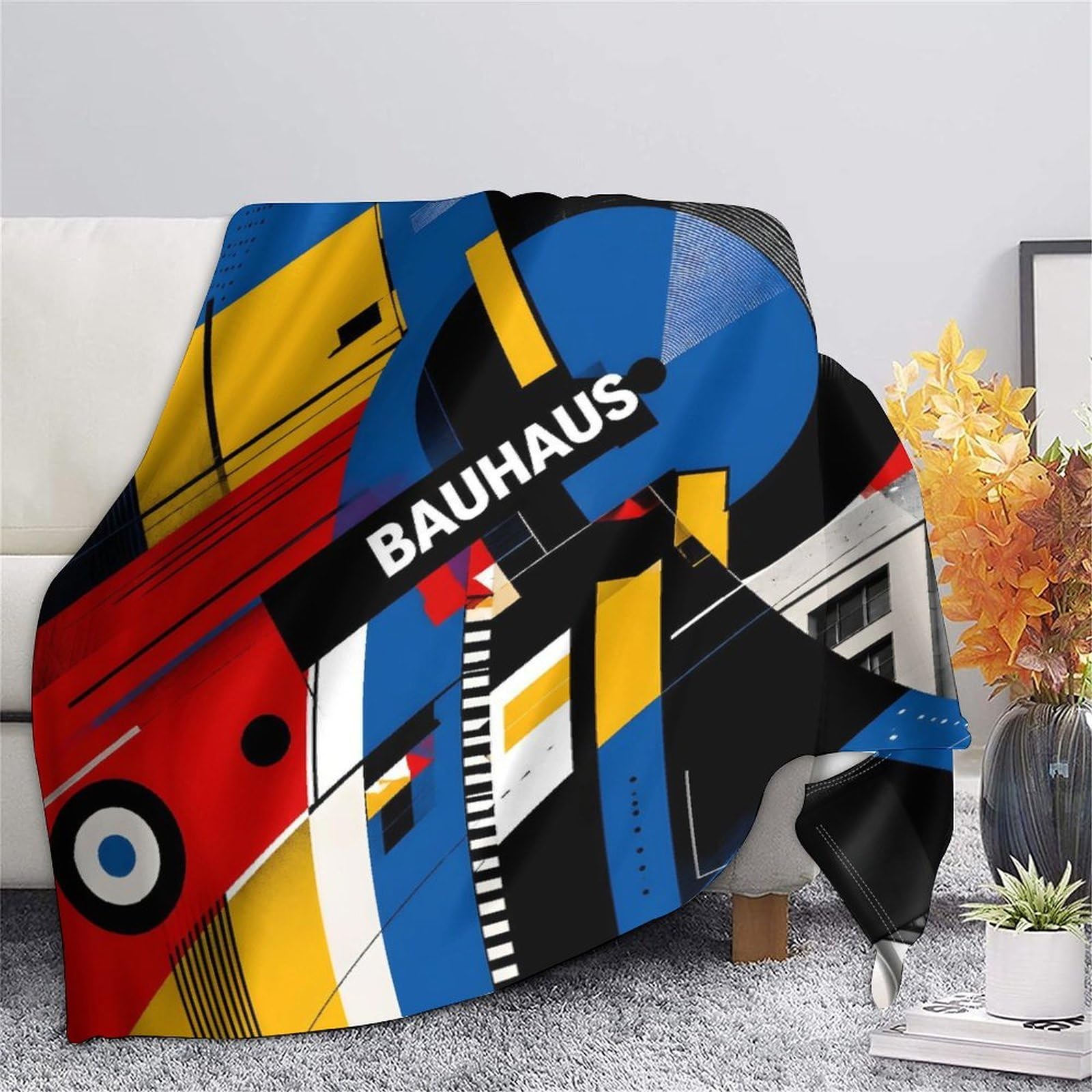 Bauhaus Design Mikrofaser Decke Fleece Gefühl Wohnen