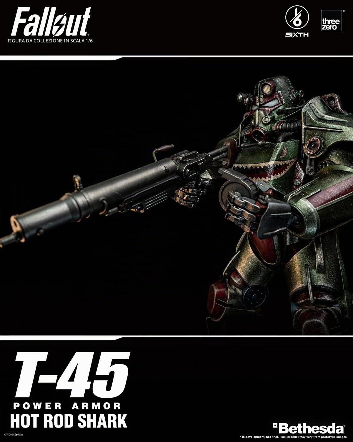 Threezero Fallout T-45 Hot Rod Shark Power Armor - Action figure in scala 1:6