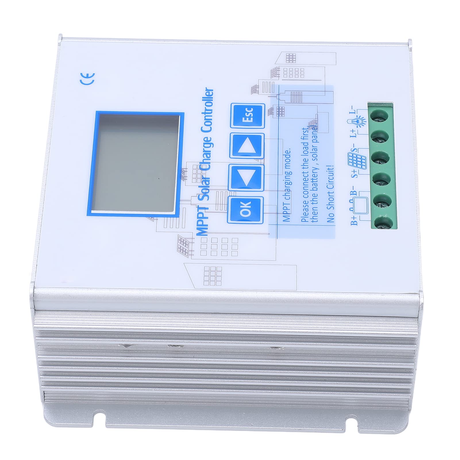Kontroler baterii słonecznej MPPT 40A 12V 24V |Automatyczne stabilne zasilanie i bateria |Wydajny regulator energii słonecznej dla pojazdów kempingowych / domu / poza siecią |Stop