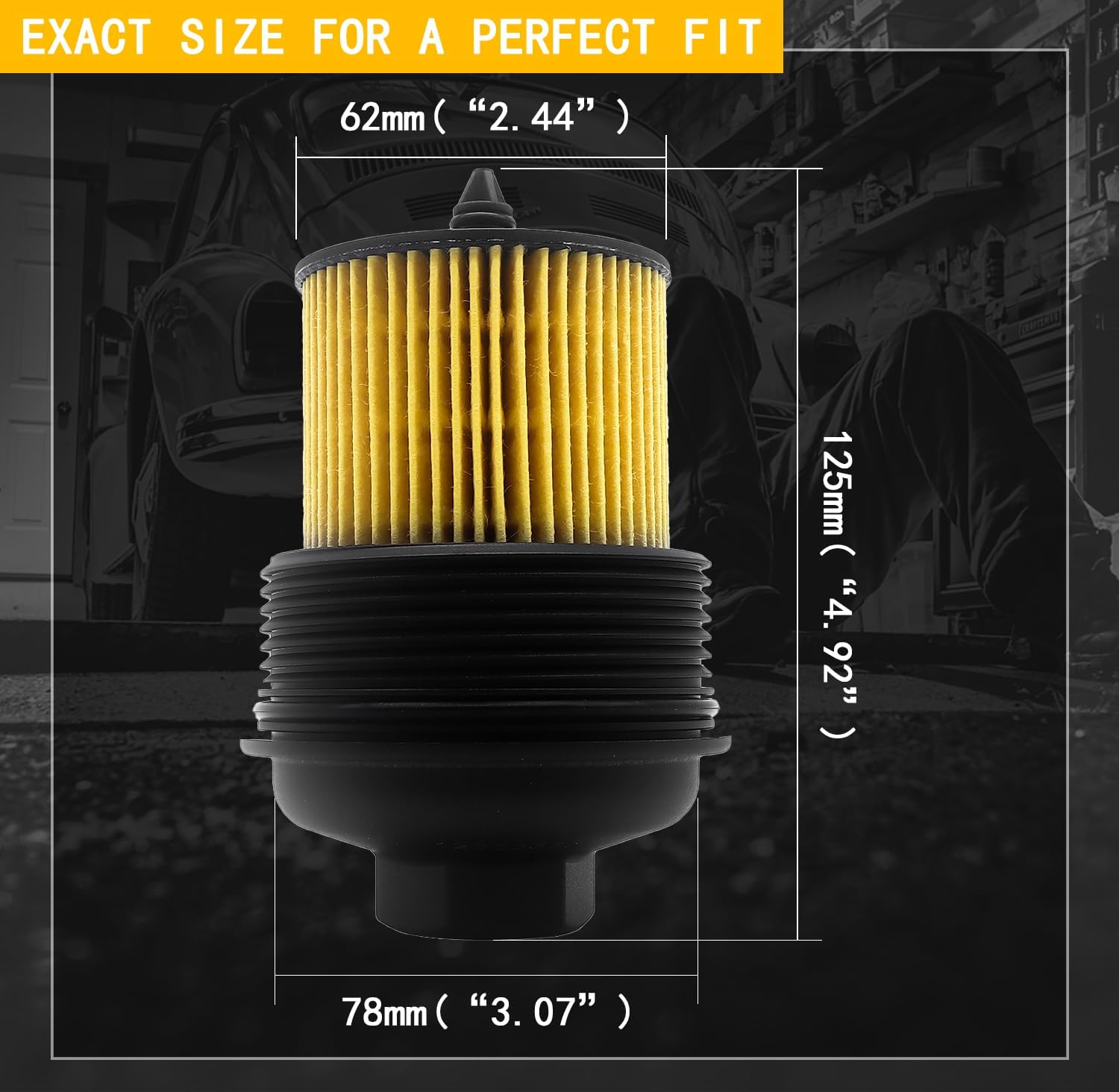 Engine Oil Filter and Cap Assembly Replaces 12605565 PF458G Compatible with Pontiac G5 G6 Grand Am Pursuit Solstice Sunfire,Compatible with Polaris Slingshot
