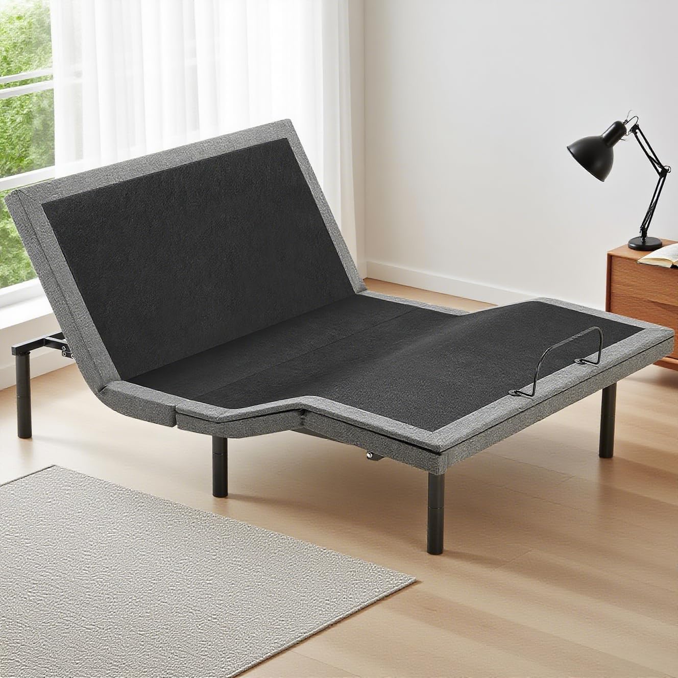 Full Size Adjustable Bed Frame - Zero Gravity, Anti-Snore, Head (0-60°)/Foot (0-40°) Incline, 750LBS Capacity for Foam/Latex Mattresses