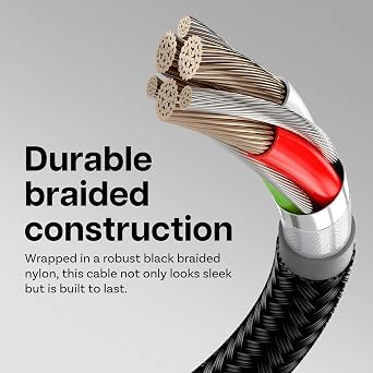 MMOBIEL VR Link Cable USB-C to USB-C, 16.4 ft (5m) Black Nylon Braided, 90° Type-C Connector – 5Gbps Data Transfer & 60W Charging – Compatible with Meta Quest 3S/3/2/Pro, Pico 4 Ultra/4, PC & SteamVR