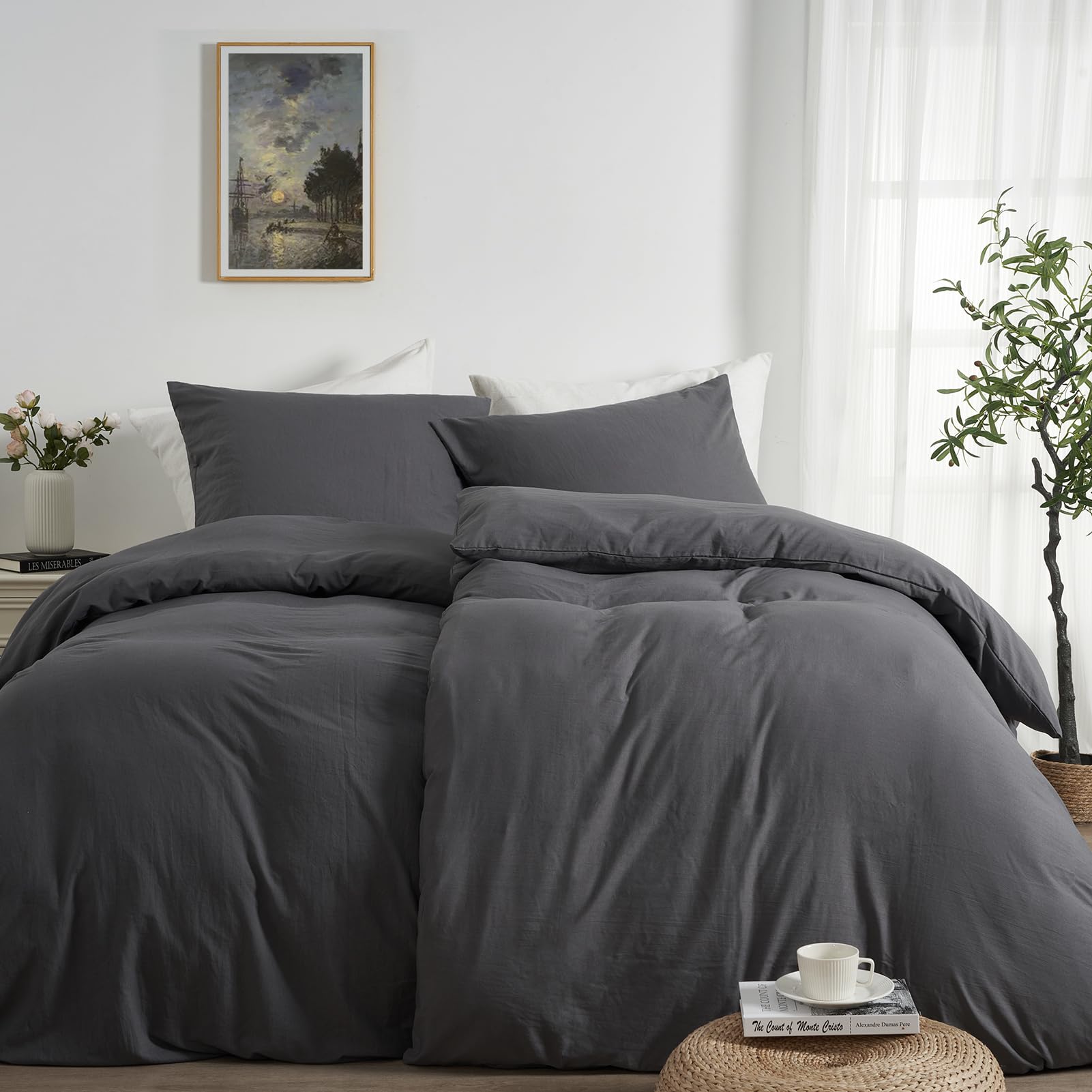 Duvetnova Bettwäsche- Weiche Vorgewaschene ÖKO-TEX Polyester Mikrofaser Bettwäsche-Set