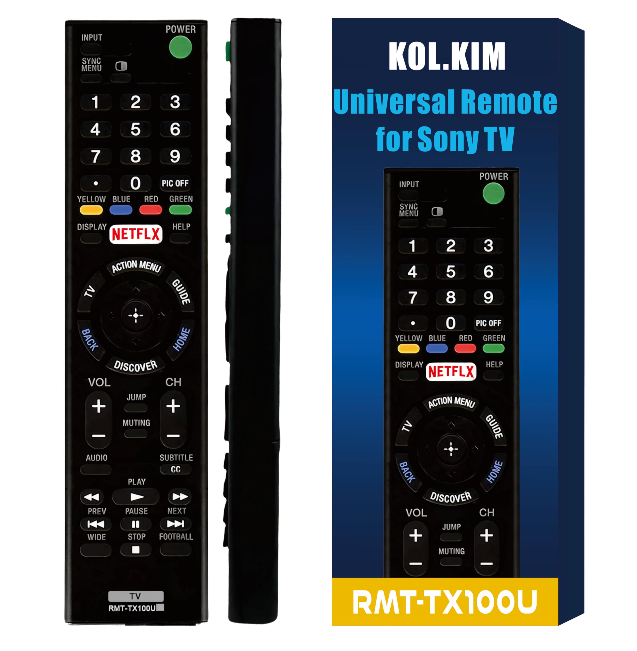 【中古】オリジナル ソニー LED スマートテレビ リモートコントロール RMT-TX100U Netflix対応 Amazon.com: RMT-TX100U Universal Remote Control for Sony TV Remote
