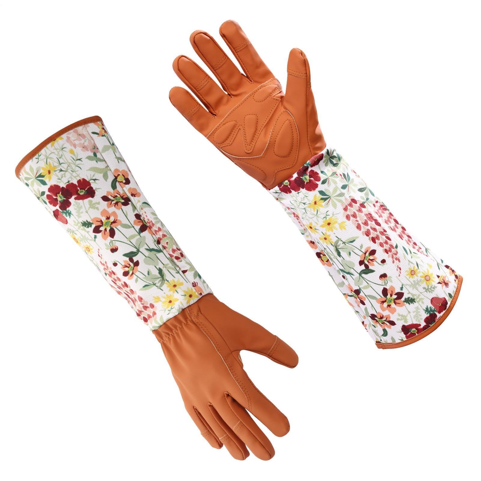 Guantes de jardinería para rosas de caña larga con protección antideslizante 8