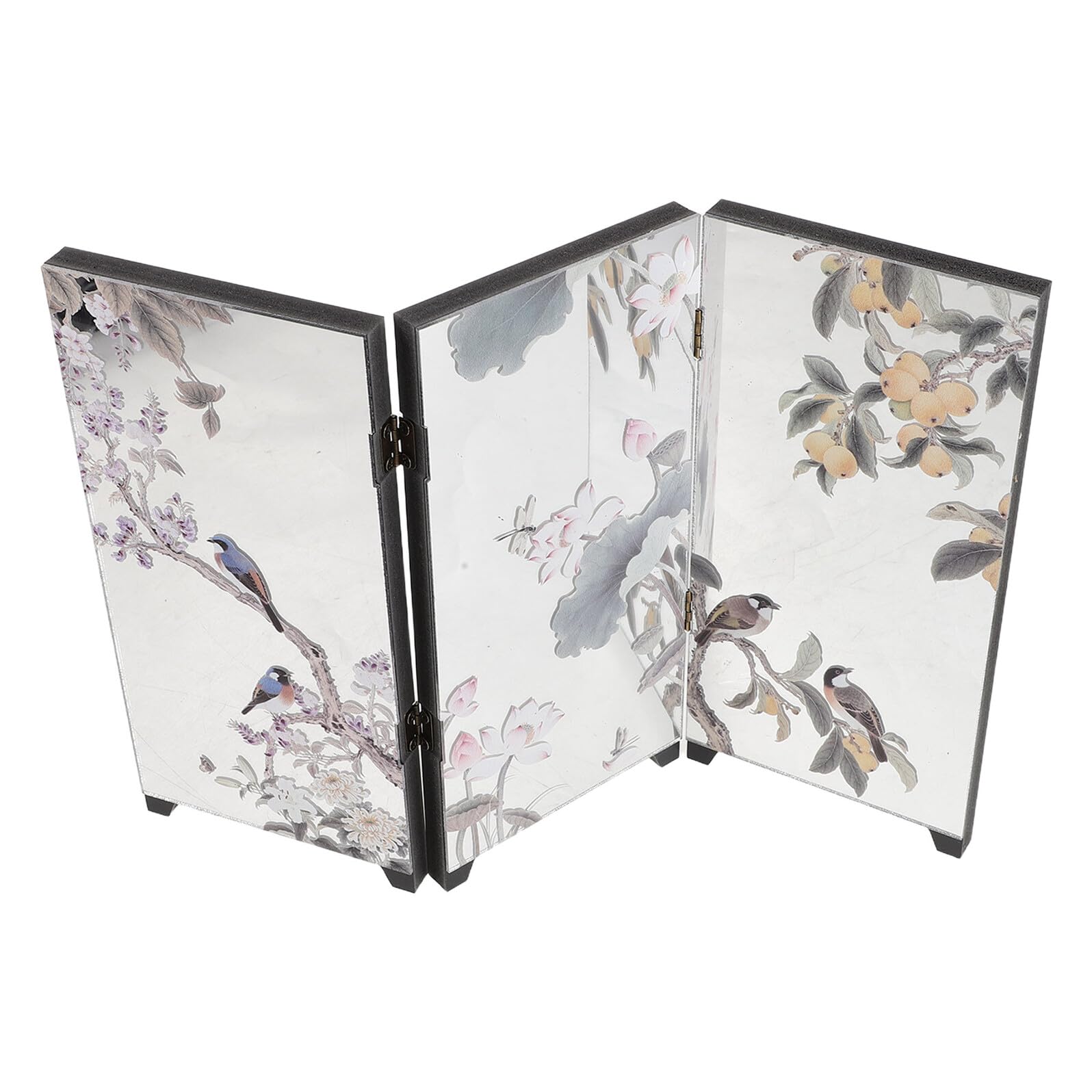 Paravent décoratif traditionnel chinois à miroir WOONEKY, finitions soignées 23 cm