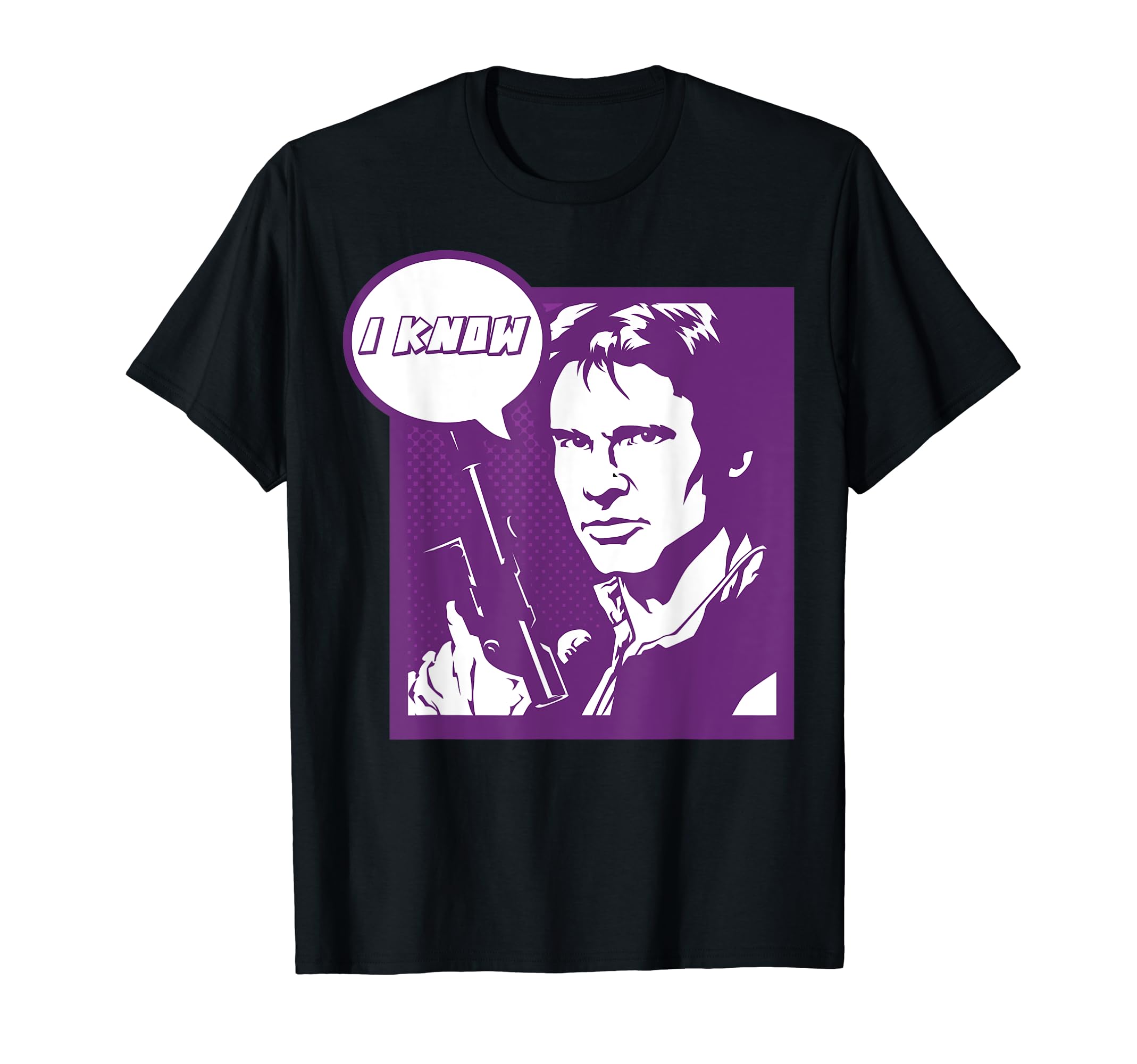 Star Wars Pop Art Han Solo T-Shirt, Black