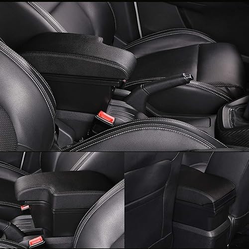 Miniatura 4 de YJYWZH Caja de reposabrazos para Toyota Hilux Central, caja de almacenamiento organizadora, consolas interiores con 3 puertos USB, reposabrazos de