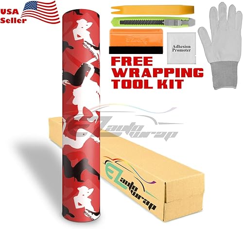 Vista 18 de EZAUTOWRAP - Kit de herramientas gratuito de camuflaje digital azul, diseño de camuflaje de vid para automóvil, motocicleta, liberación de aire, sin