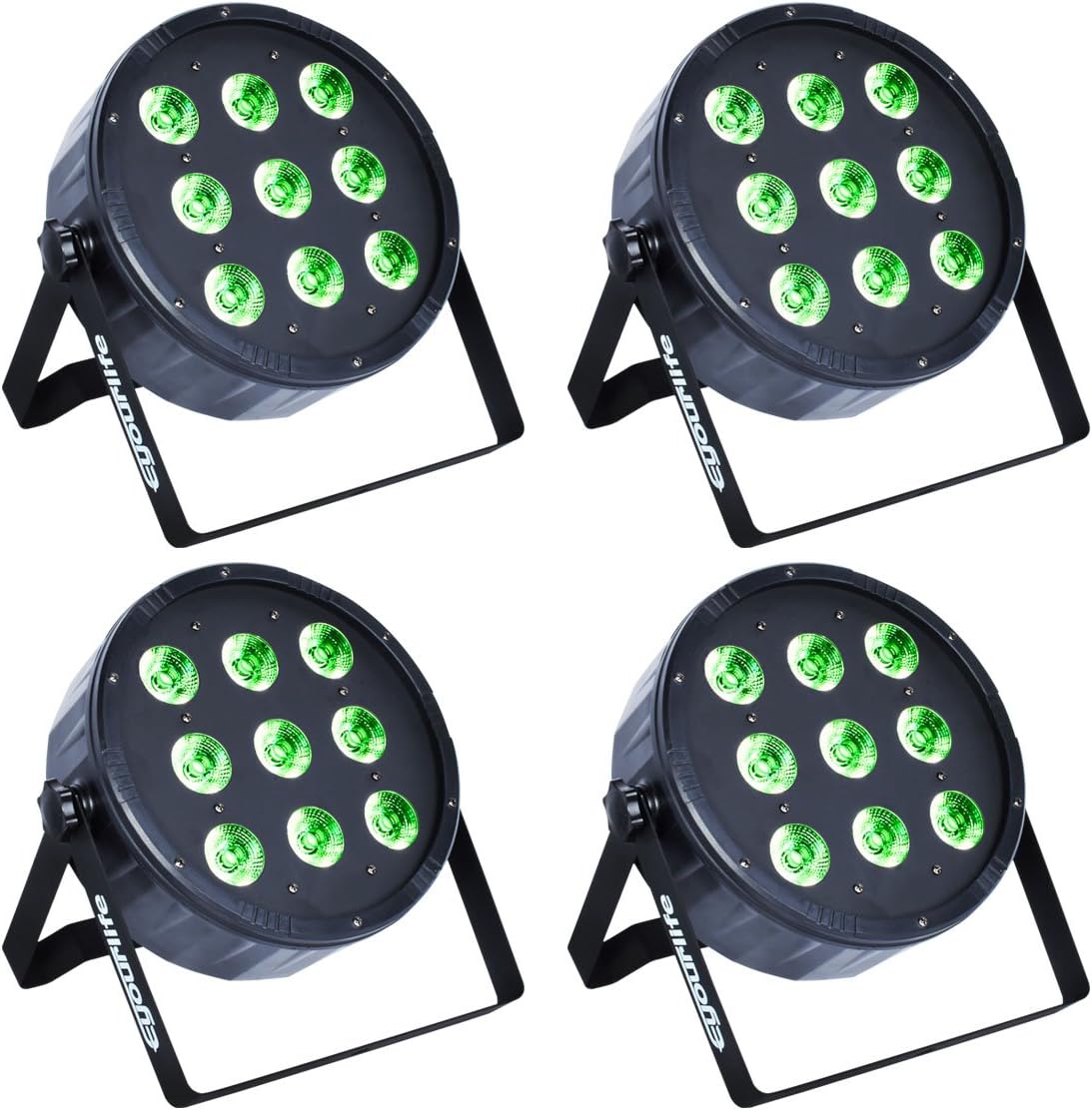 Eyourlife 4pcs 9 X 10w LED Par Can Stage Lights LED PAR 64