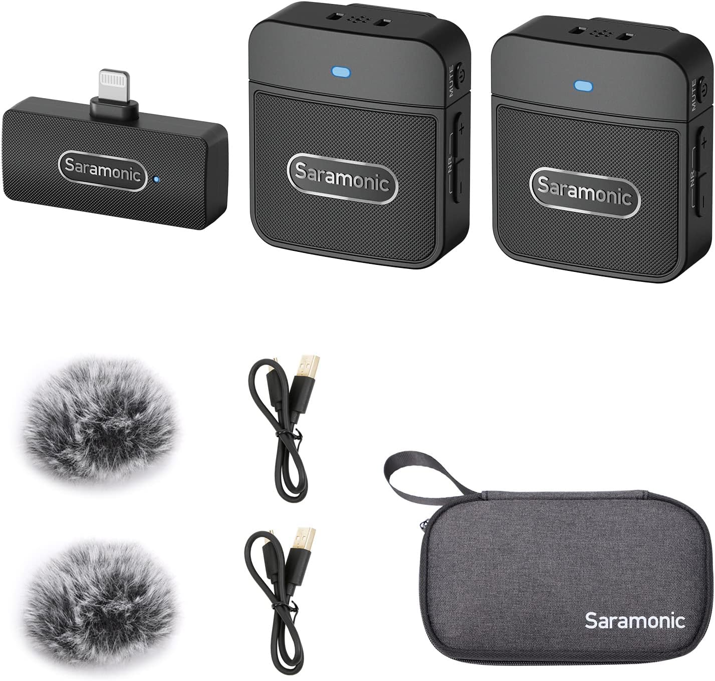 Saramonic Blink100 B4 Wireless Lavalier Microphones for iPhone iPad 2.4GHz Plug & Play Lapel Clip-on Mic With Noise