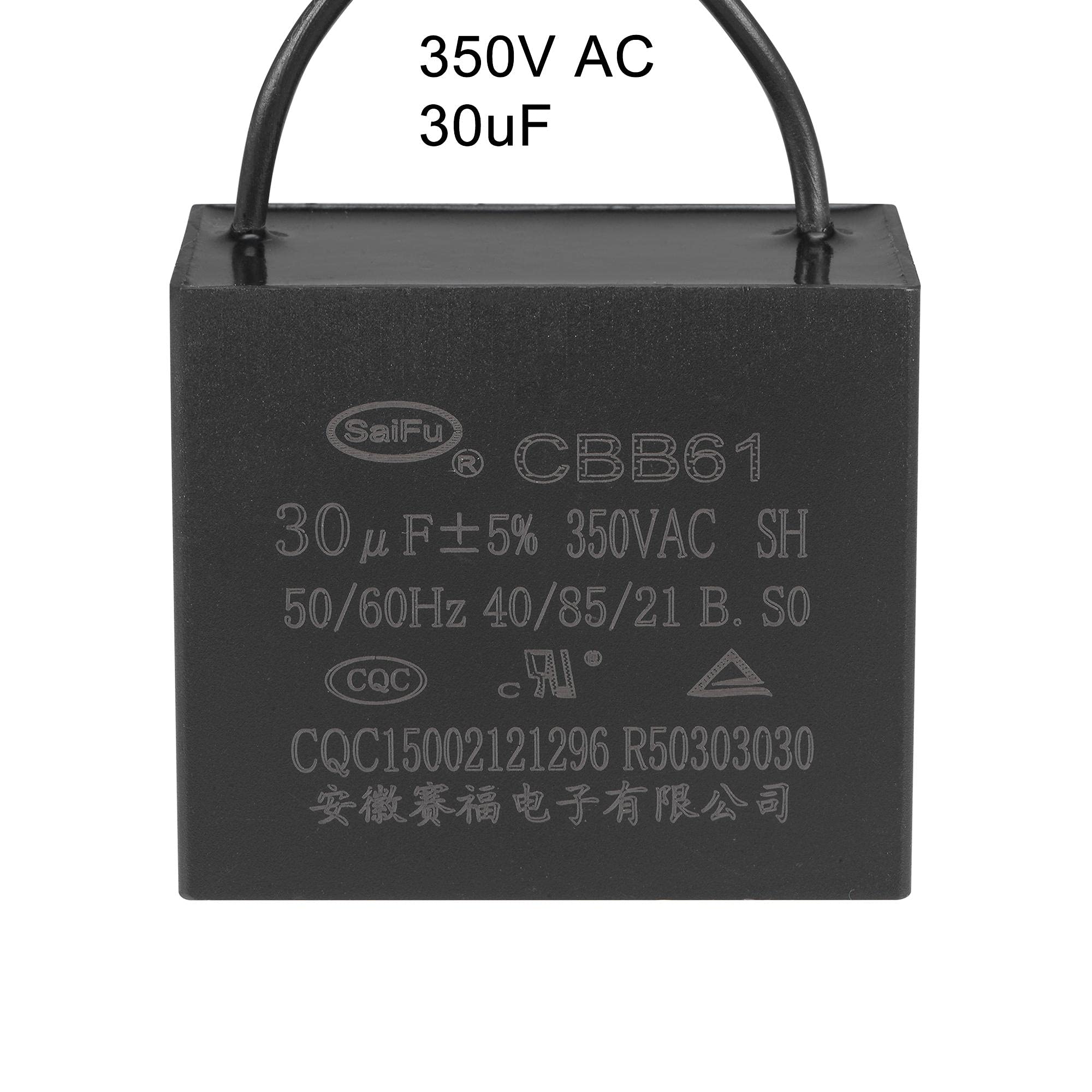 Amazon | uxcell 天井ファンコンデンサ CBB61 30uF 350V AC 2線 金属化 