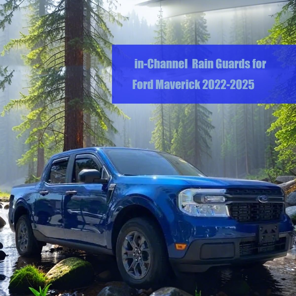 in-Channel Window Visors Rain Guards Compatible with Ford Maverick 2022-2025 Wind Deflectors Vent Visor Sun Shades Window Shields